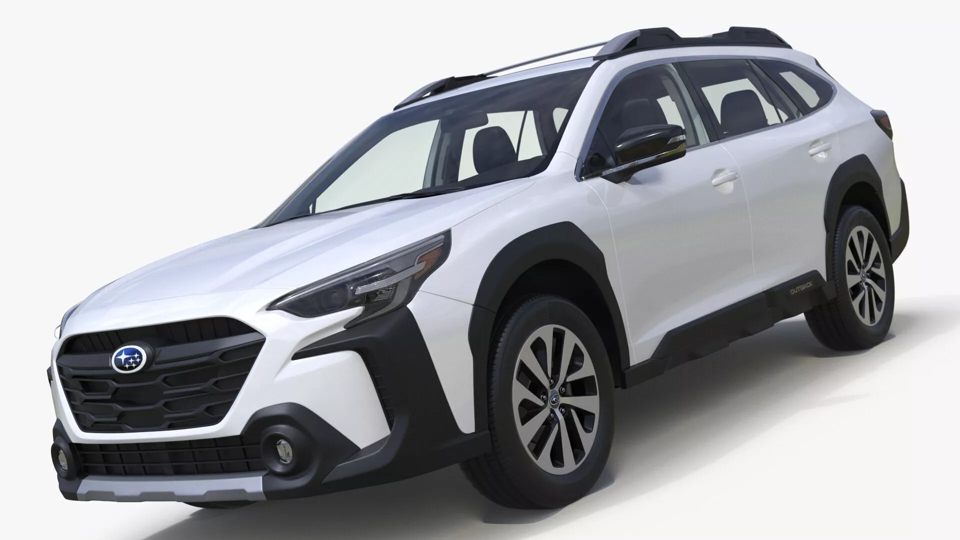 White Subaru Outback 2025 Simplified 3D model