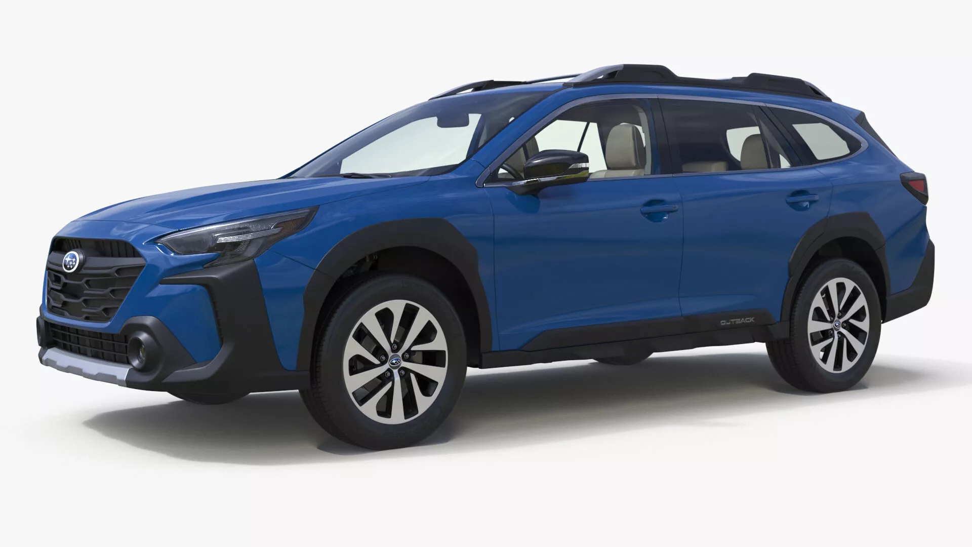 Subaru Outback 2025 Blue Simplified 3D model