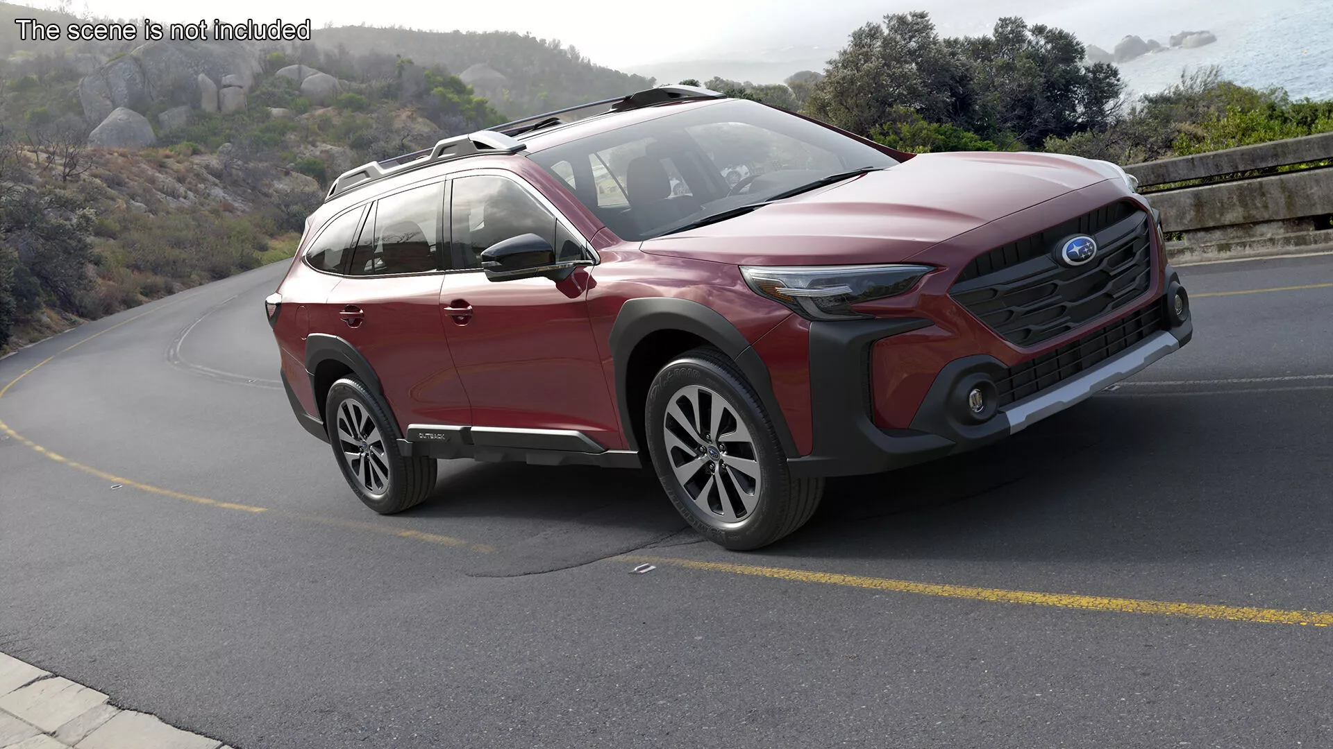 Subaru Outback 2025 Crimson Red 3D model