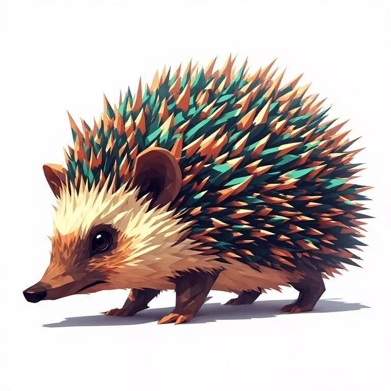 Low Poly Hedgehog 3D Model - Geometric Wildlife Asset 3D print model