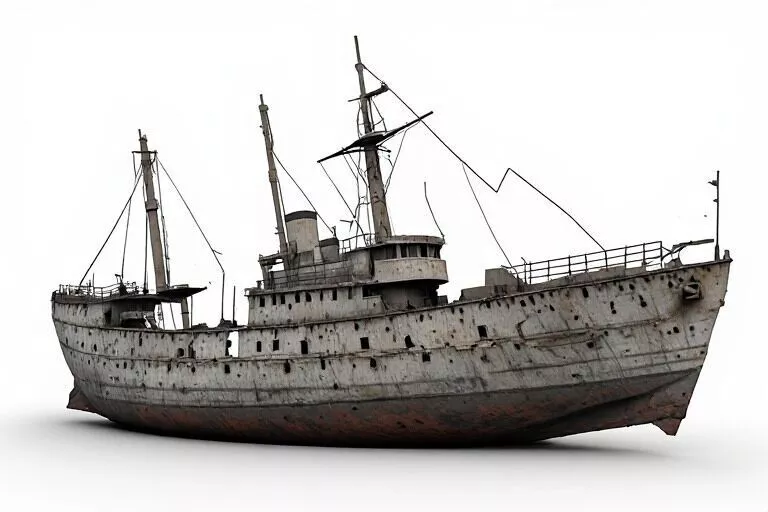 Abandoned Rusted Cargo Ship 3D print model