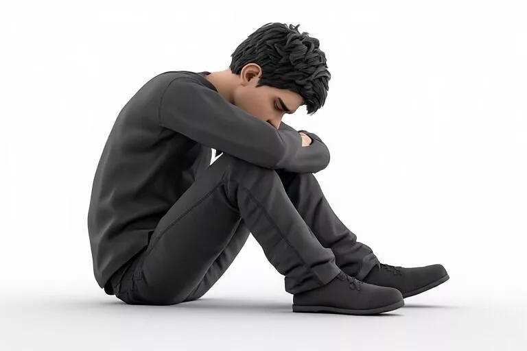 Worried Cartoon Boy Figure 3D print model