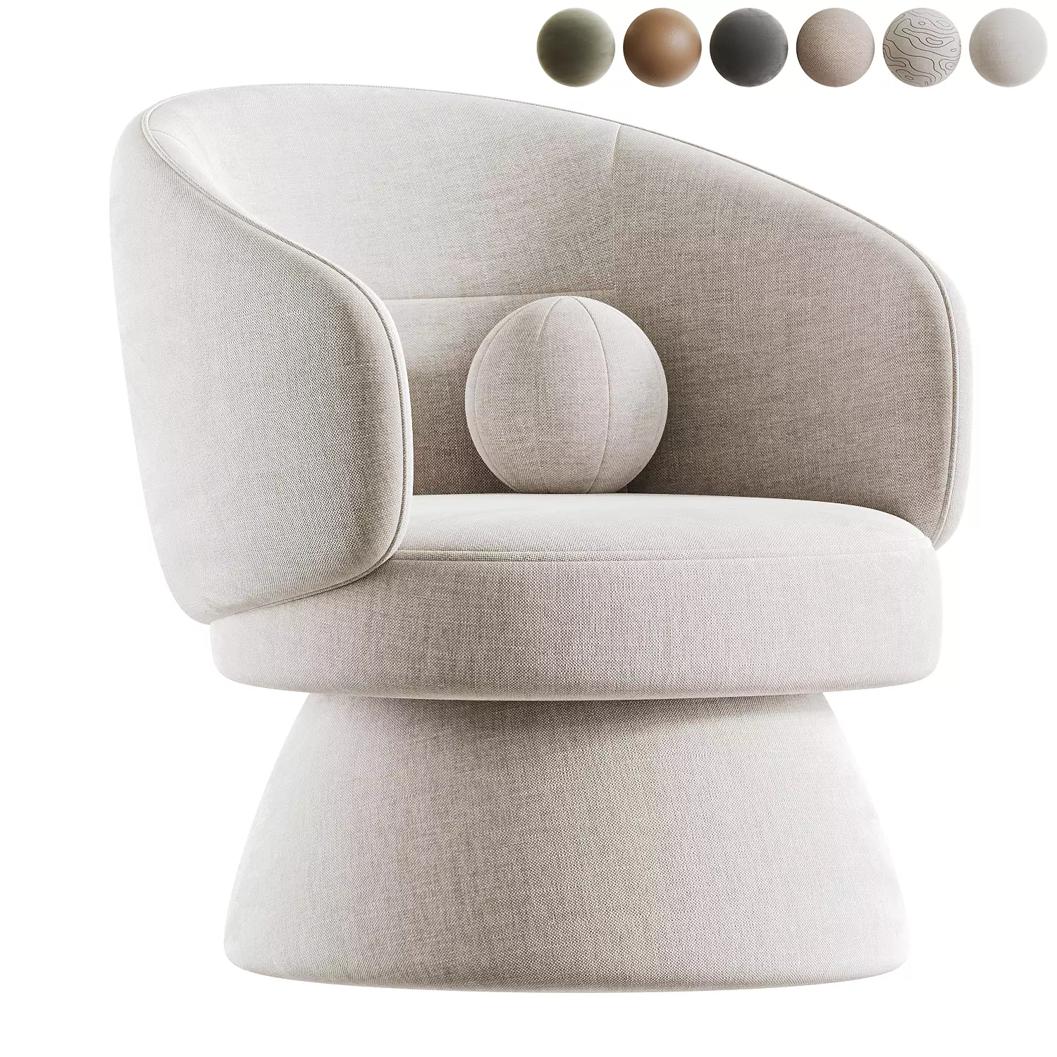 Air swivel chair 3D model