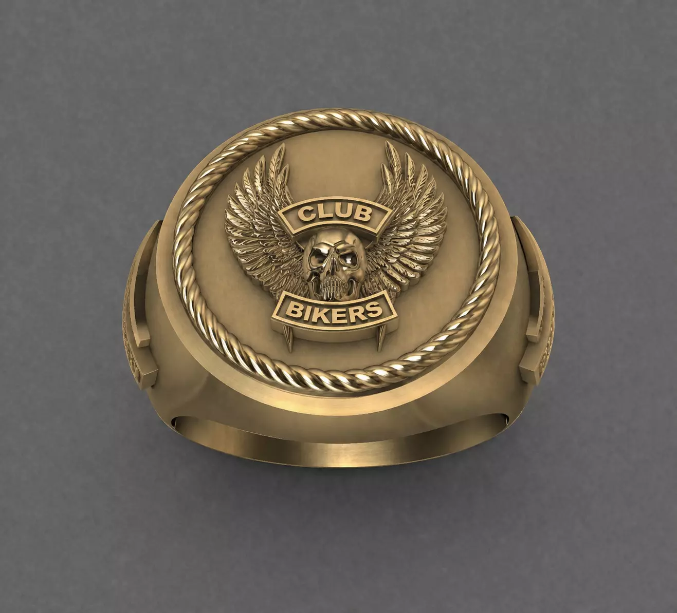 mens ring bikers club 3D print model
