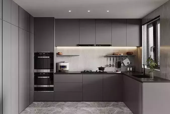 Italian-style living and dining room  3D model 4
