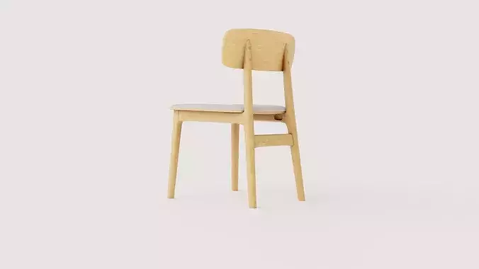 Chair Kumla Low-poly 3D model 4