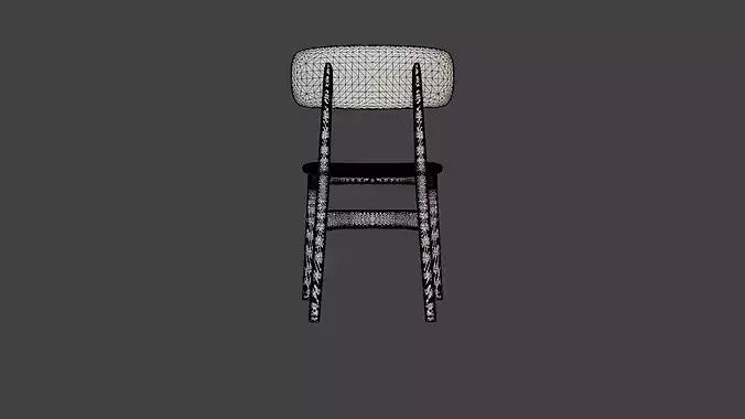 Chair Kumla Low-poly 3D model 6