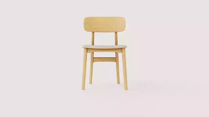 Chair Kumla Low-poly 3D model 2