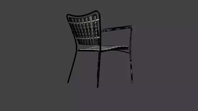 Chair Ellen Low-poly 3D model 7