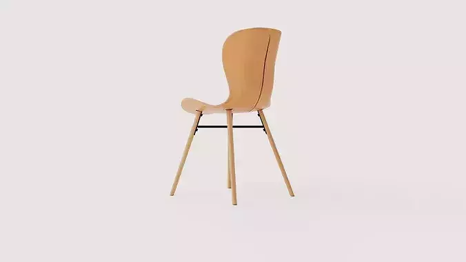 Chair Rita Low-poly 3D model 4