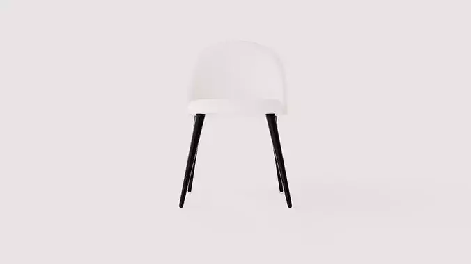 Chair Velvet Low-poly 3D model 2