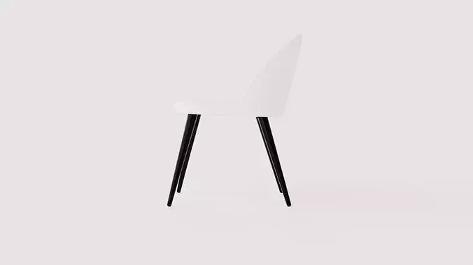Chair Velvet Low-poly 3D model 3