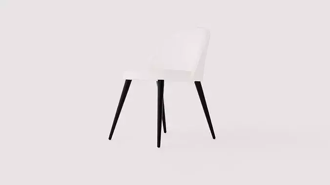 Chair Velvet Low-poly 3D model