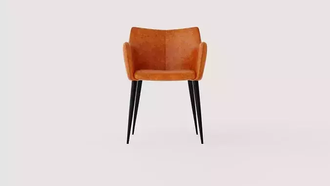 Chair Milian Low-poly 3D model 2