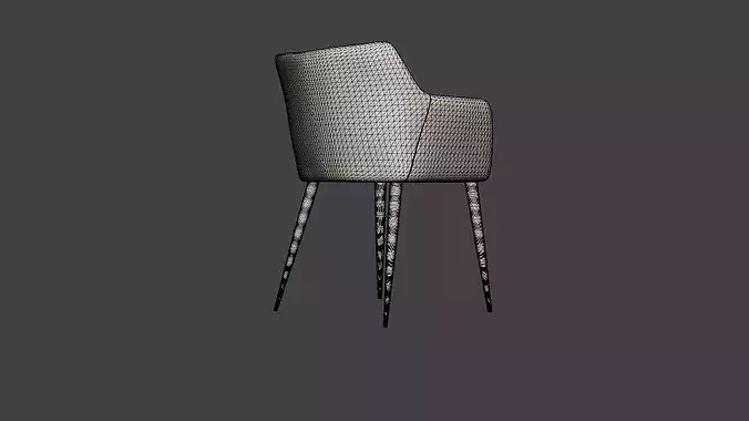 Chair Milian Low-poly 3D model 7