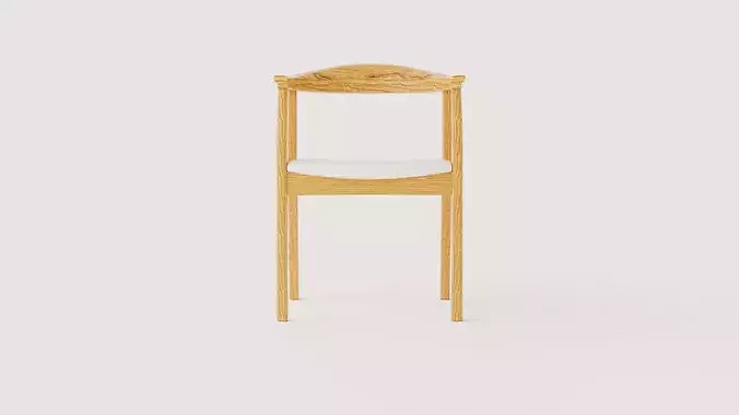Chair Porto Low-poly 3D model 2