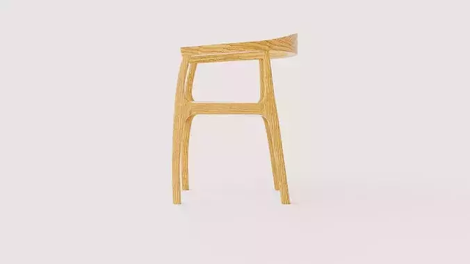 Chair Porto Low-poly 3D model 3