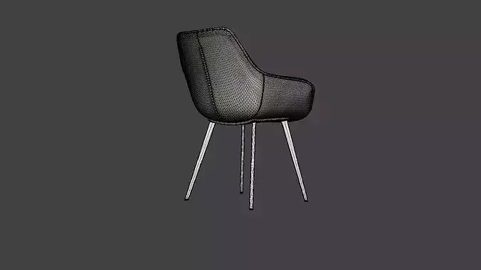Chair Amira Low-poly 3D model 7