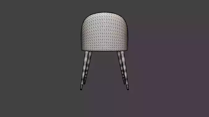 Chair Valleta Low-poly 3D model 6