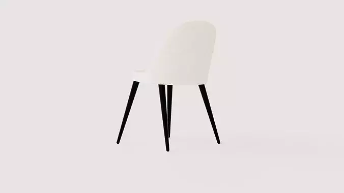 Chair Valleta Low-poly 3D model 4