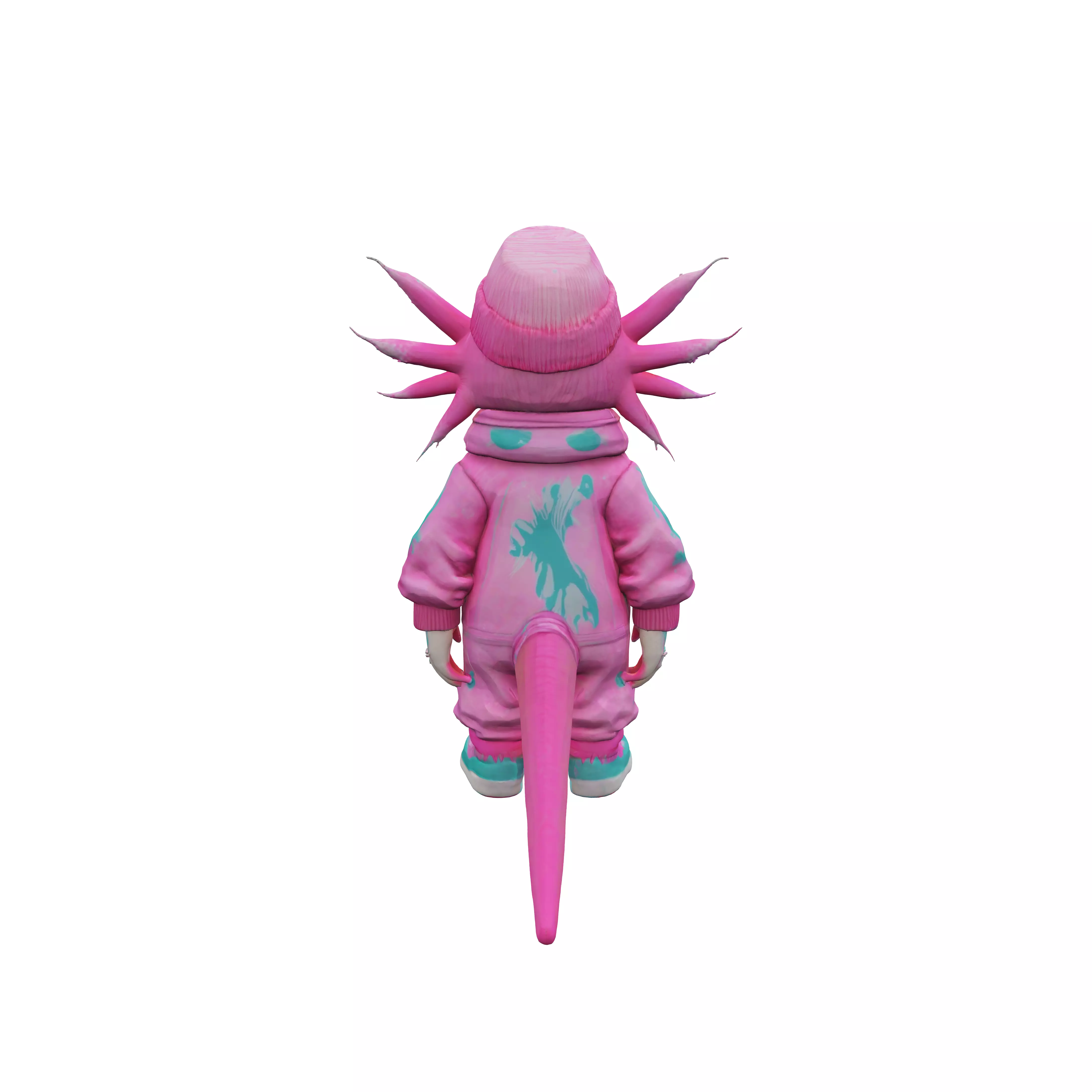 a highly detailed 3D character model of an anthropomorphic ax... 3D model