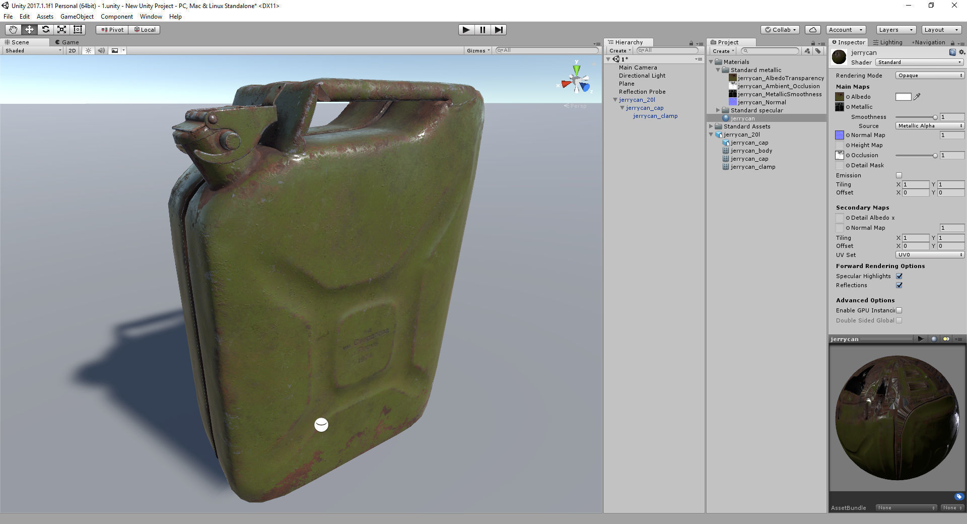 Soviet old rusty canister 20L Low-poly 3D model_1