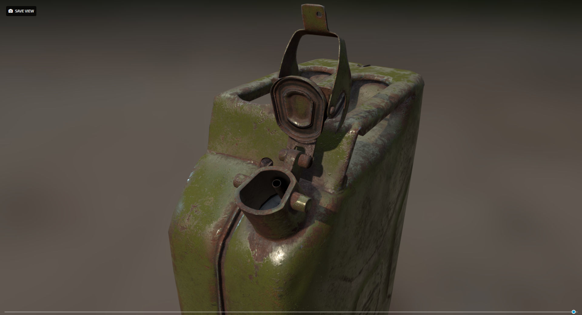 Soviet old rusty canister 20L Low-poly 3D model_12