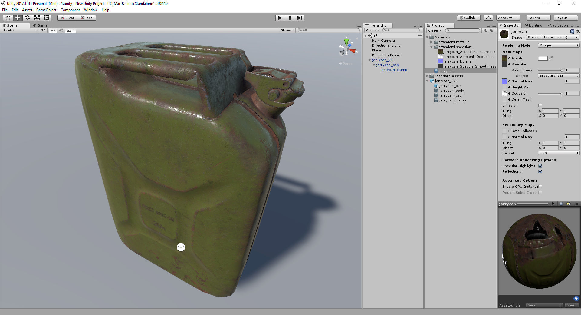 Soviet old rusty canister 20L Low-poly 3D model_2