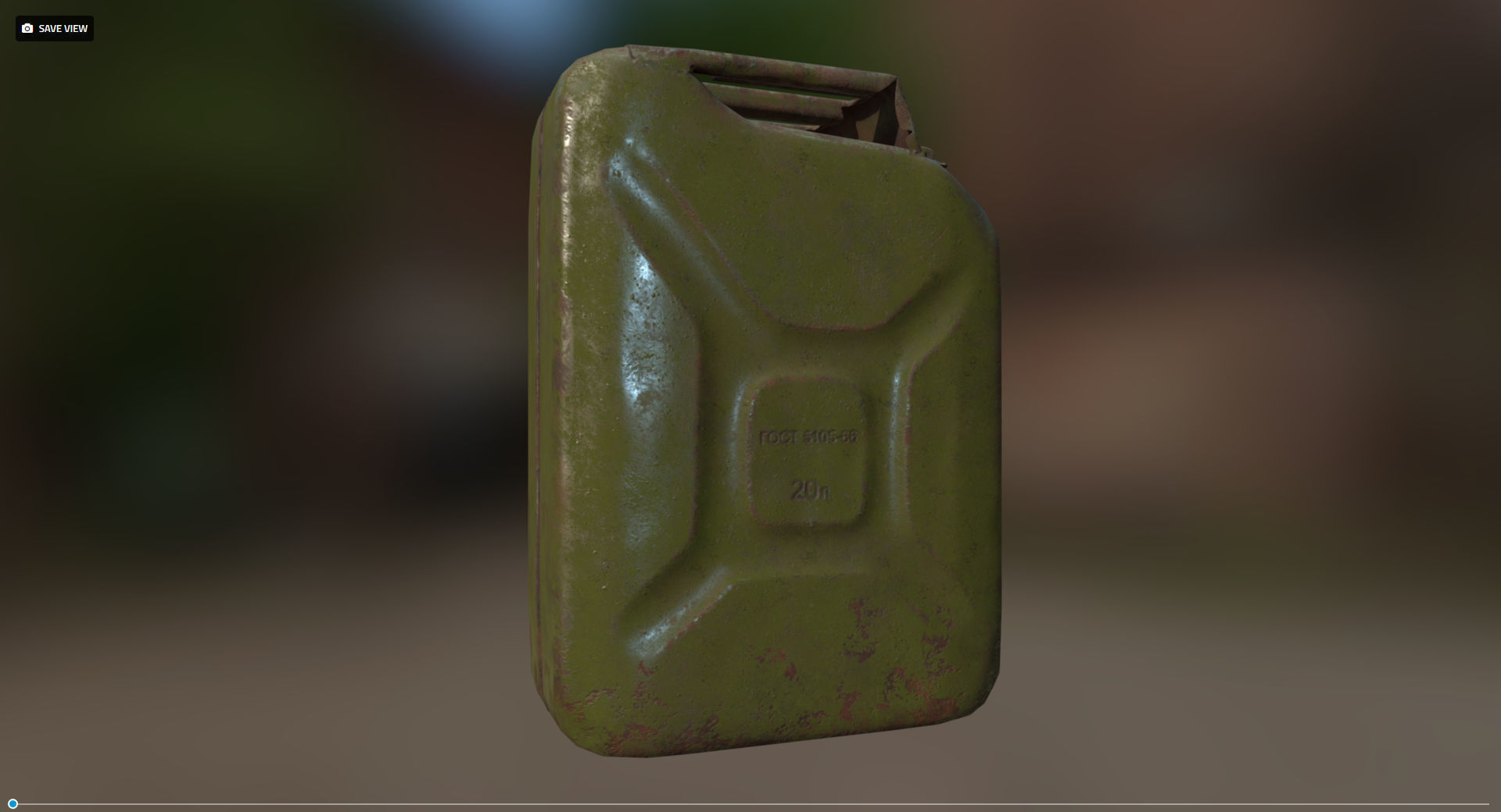 Soviet old rusty canister 20L Low-poly 3D model_8
