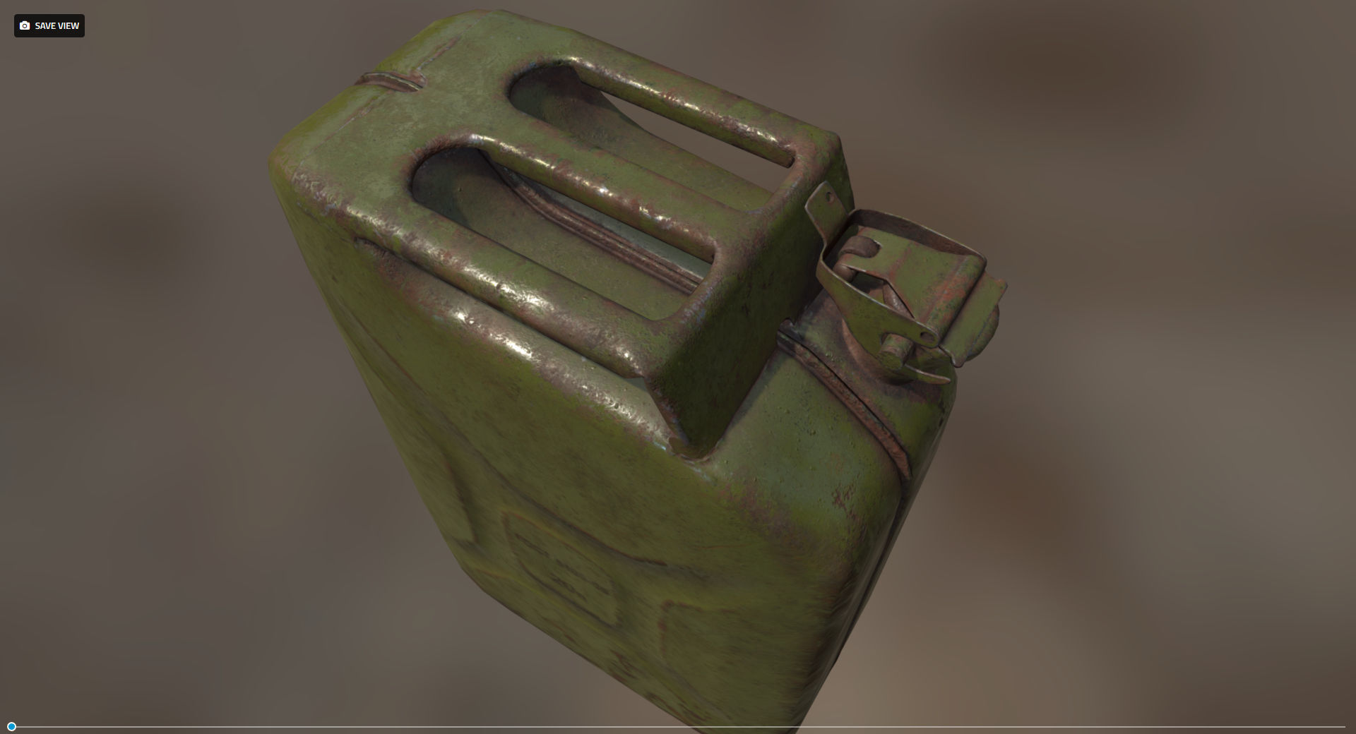 Soviet old rusty canister 20L Low-poly 3D model_10