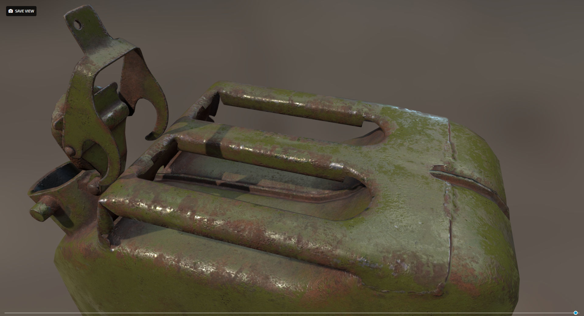 Soviet old rusty canister 20L Low-poly 3D model_11