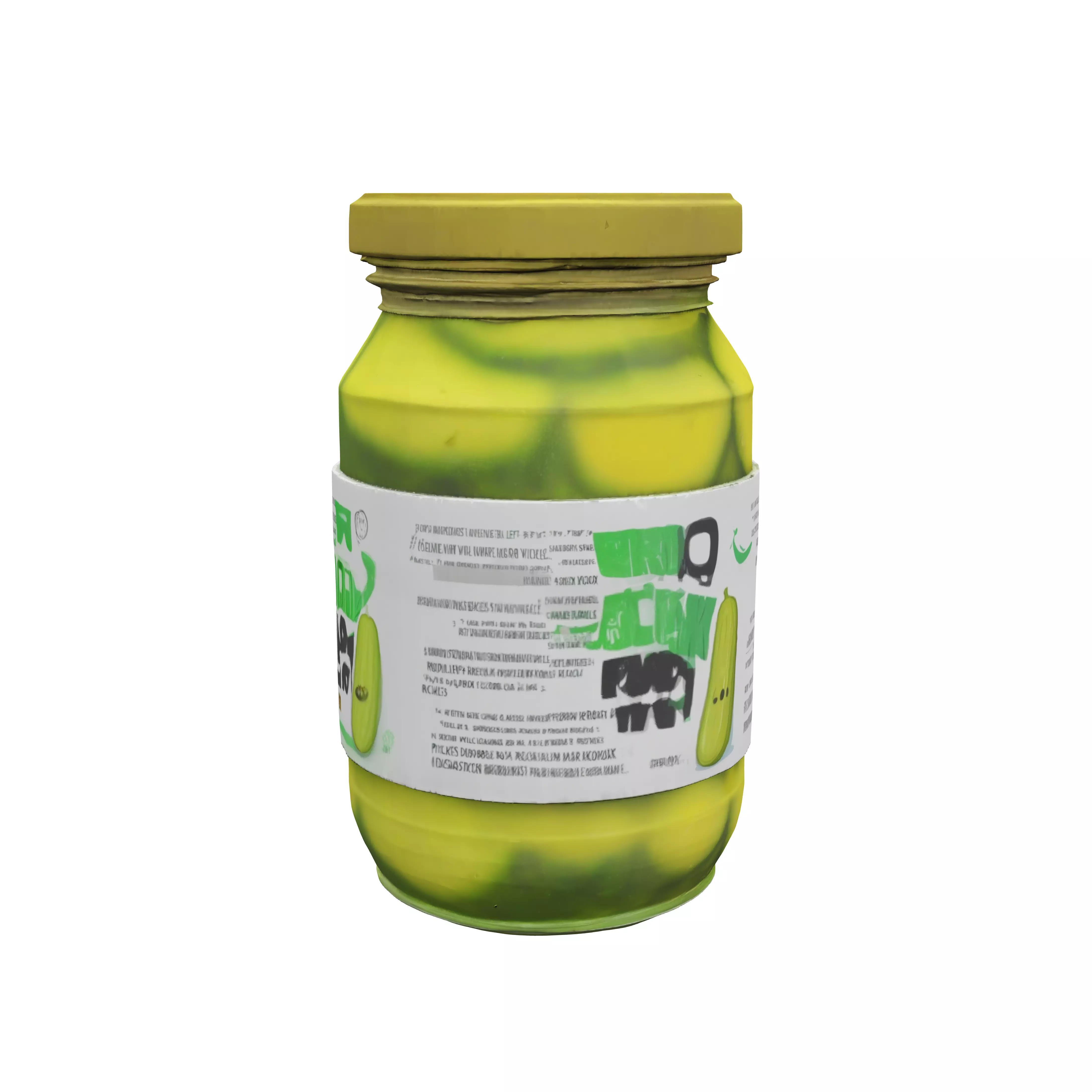 canned pickles with funny label glass container for Roblox game 3D model