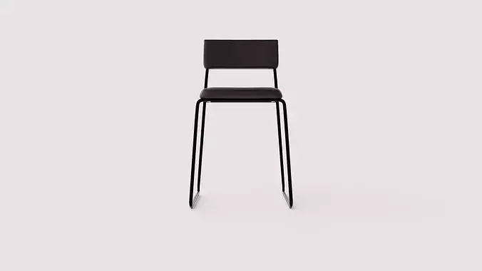 Dining chair Kenth Low-poly 3D model 2