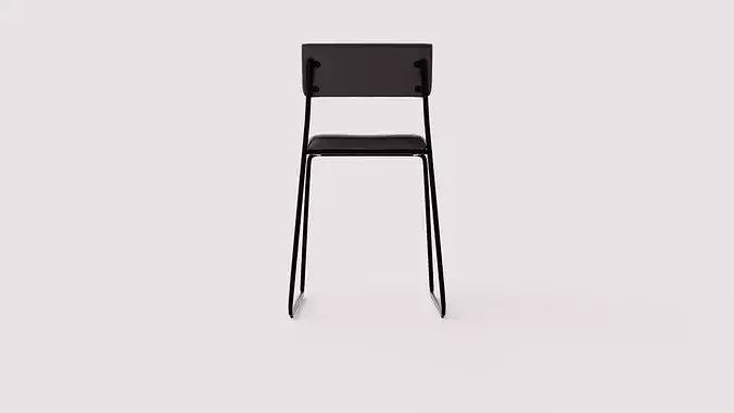 Dining chair Kenth Low-poly 3D model 5