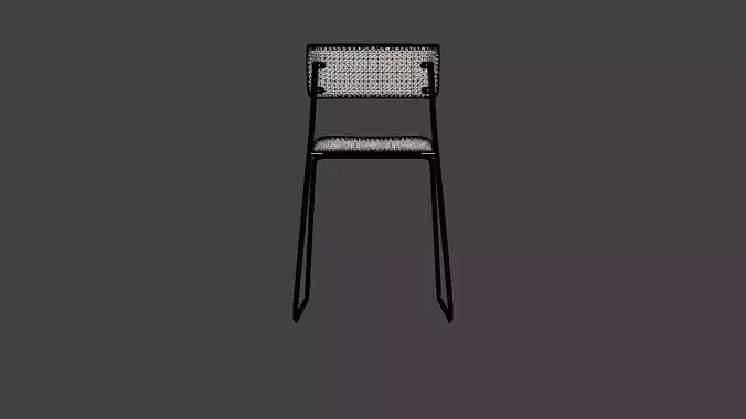 Dining chair Kenth Low-poly 3D model 6