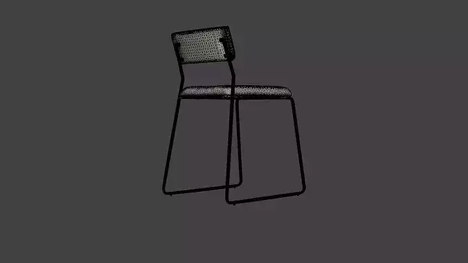 Dining chair Kenth Low-poly 3D model 7