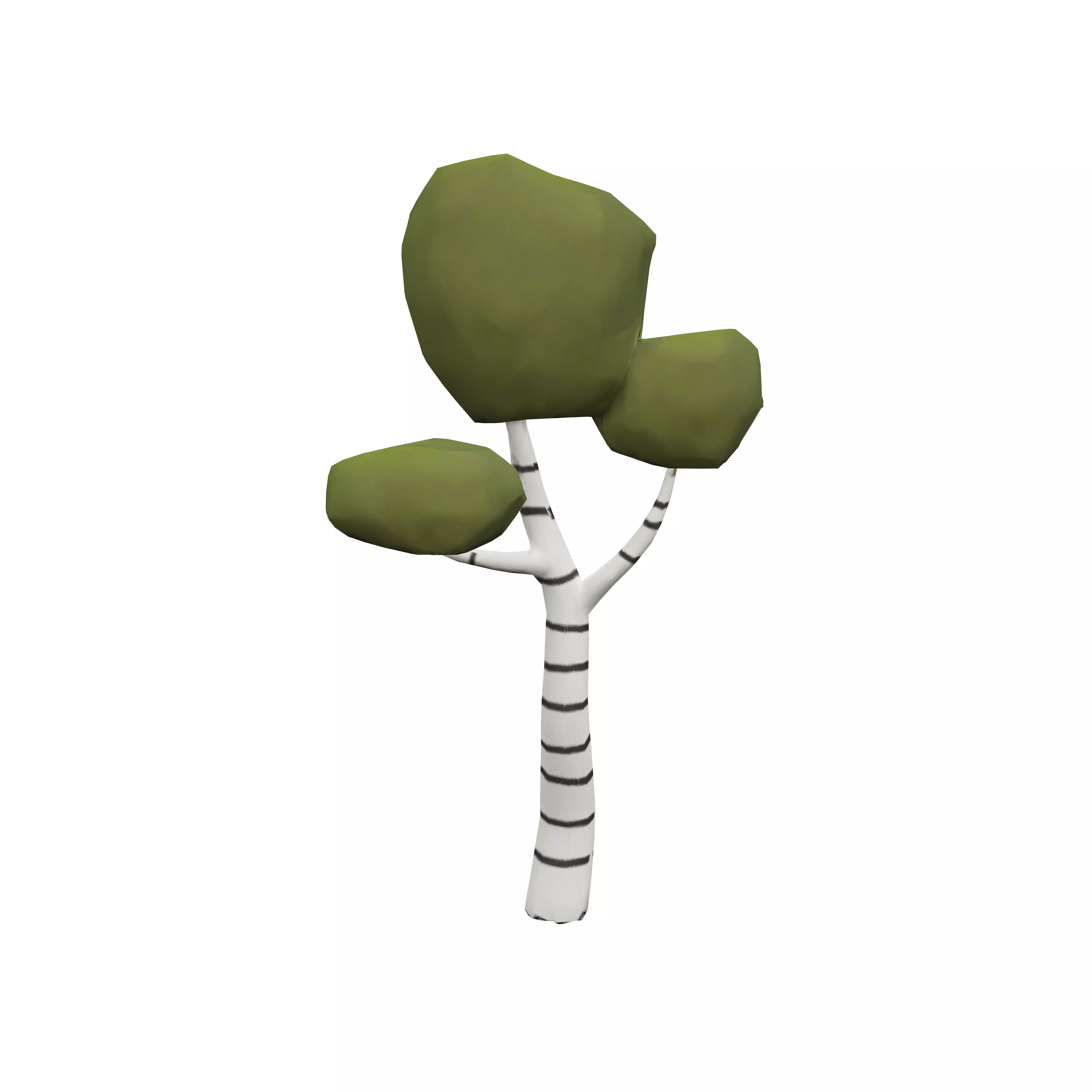 Cartoon Birch Tree 3D model