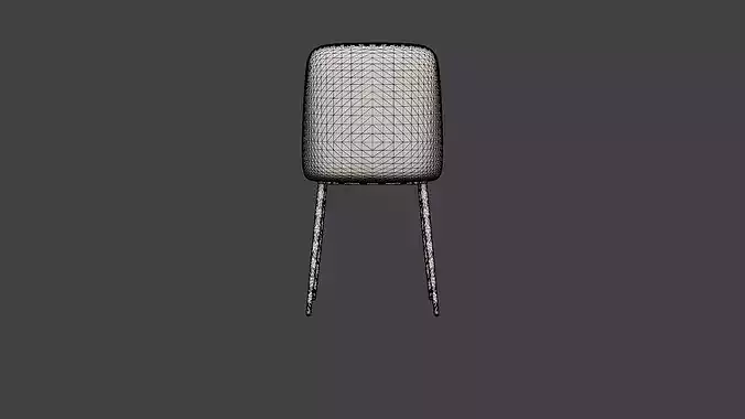 Dining chair Night Low-poly 3D model 6
