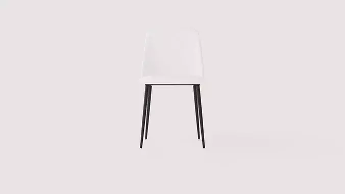 Dining chair Night Low-poly 3D model 2