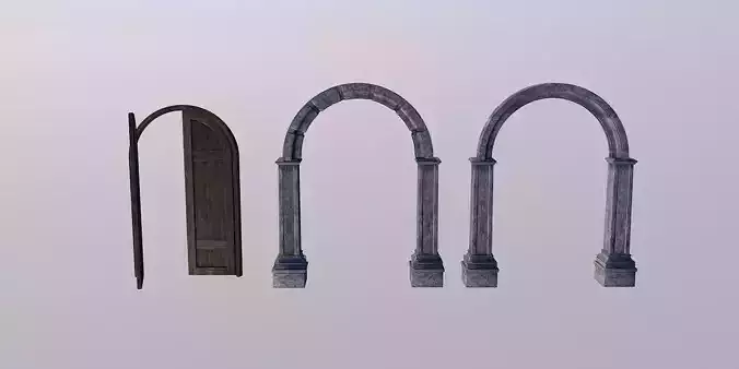 Arc and wooden doors