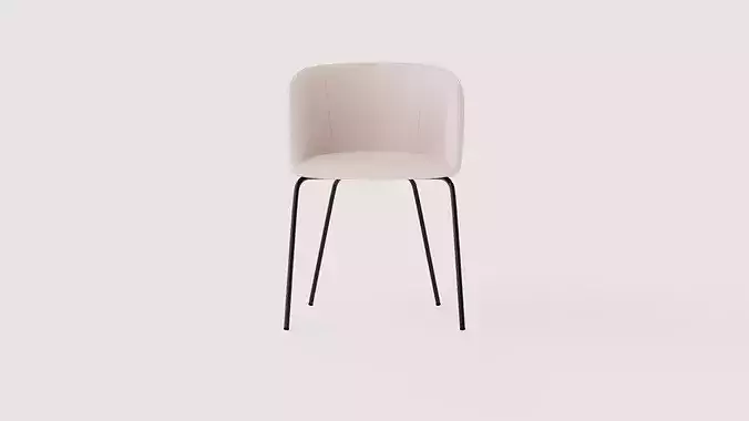 Dining Chair Berit Low-poly 3D model 2