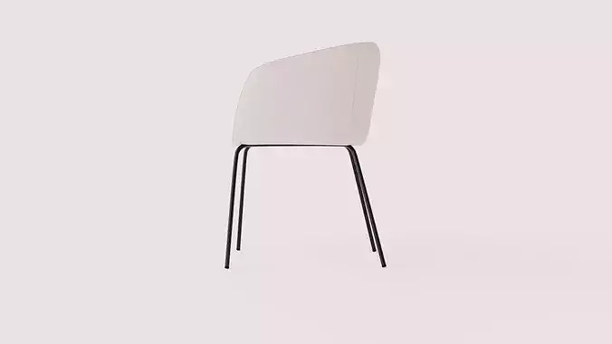 Dining Chair Berit Low-poly 3D model 3