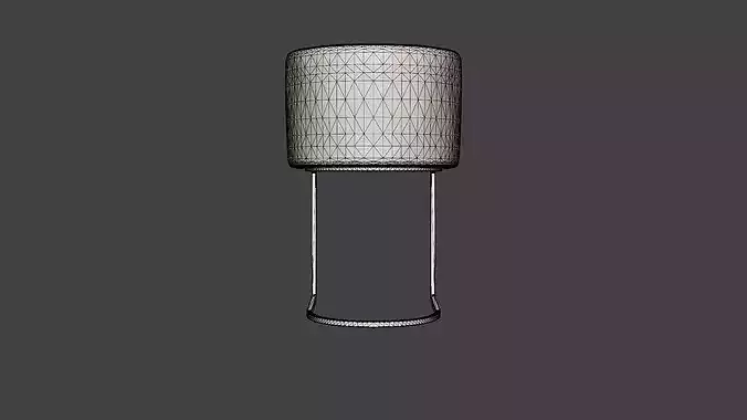 Dining Chair Simrishman Low-poly 3D model 6