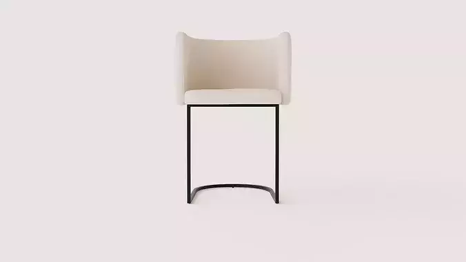 Dining Chair Simrishman Low-poly 3D model 2