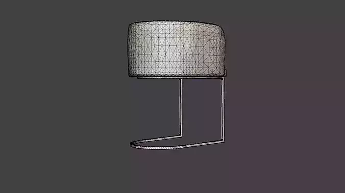 Dining Chair Simrishman Low-poly 3D model 7