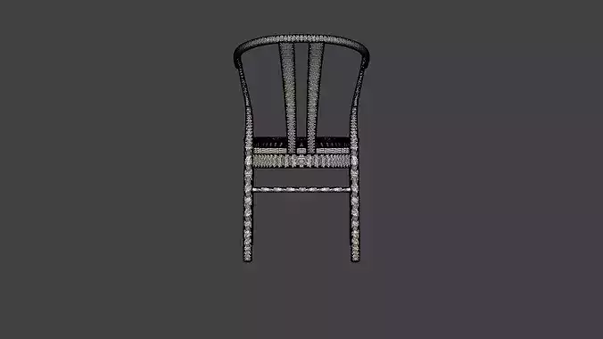 Dining chair Chiba Low-poly 3D model 6