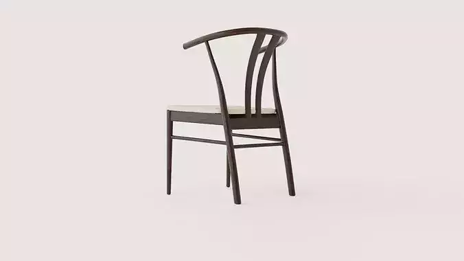 Dining chair Chiba Low-poly 3D model 4