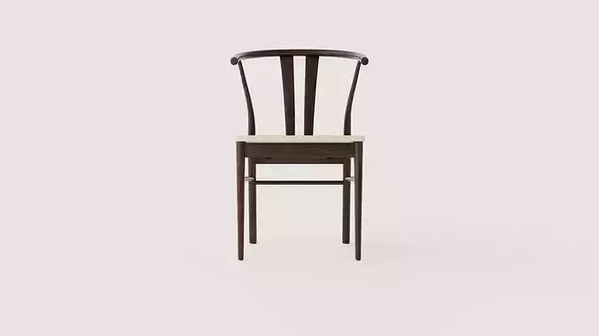 Dining chair Chiba Low-poly 3D model 2