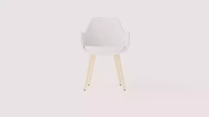 Dining chair Rumba Low-poly 3D model 2