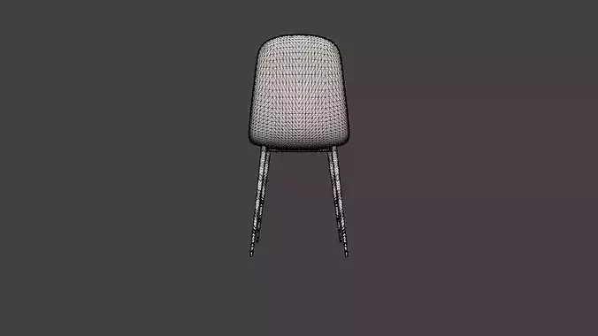 Dining chair Polar Low-poly 3D model 6